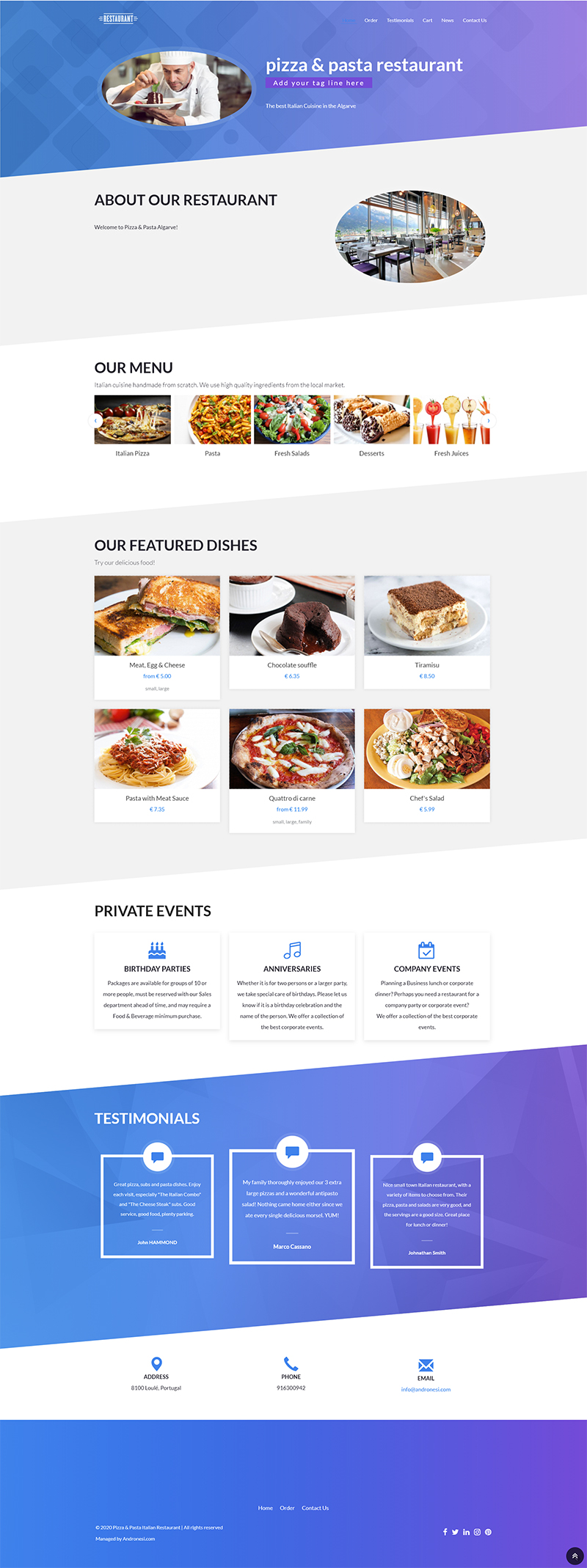 Restaurant Website Template 3