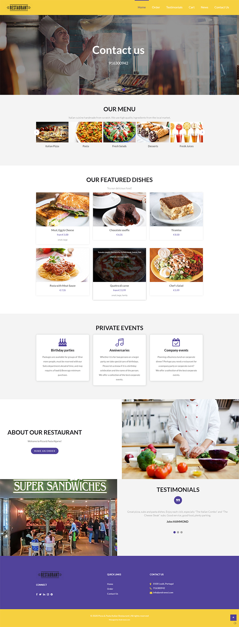 Restaurant Website Template 5