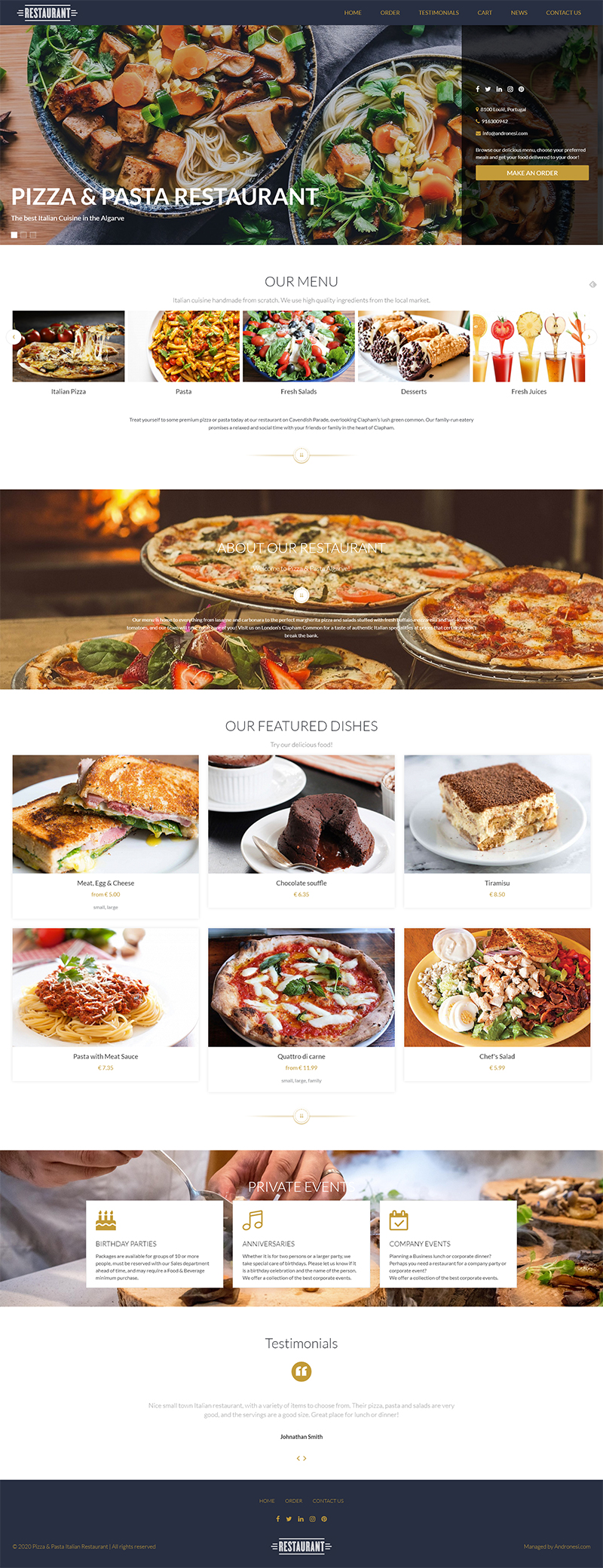 Restaurant & Food Ordering Website