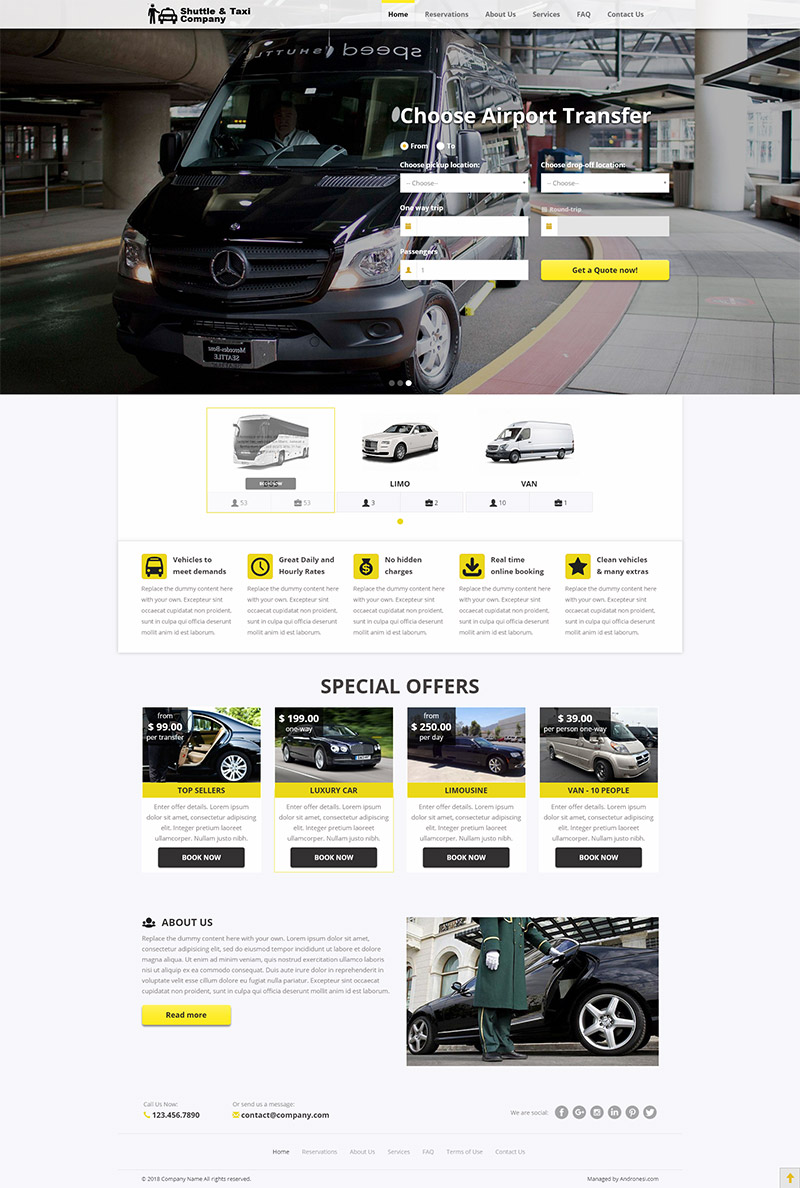 Airport Transfer Website